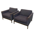 Florence Knoll Club Chairs With Bronze Legs