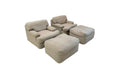 1980s Directional Lounge Chairs With Ottomans