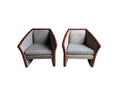 1990s Vintage Gunlocke Club Chairs - a Pair