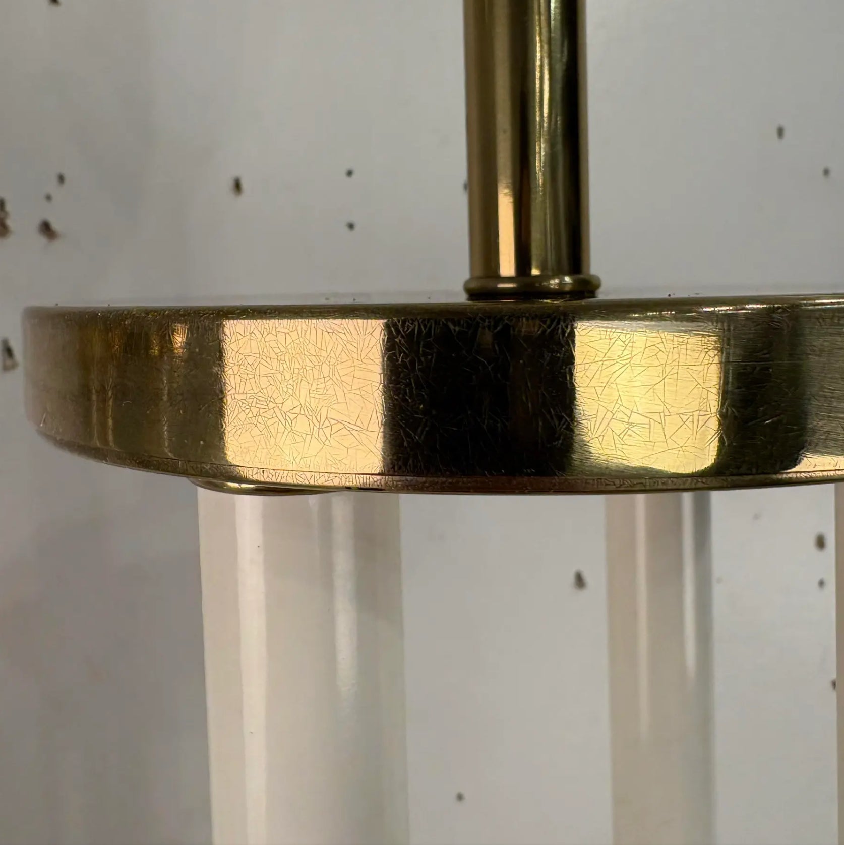 Pair of Colonial Premier Tall Brass and Marble Candelabra Style Table Lamps