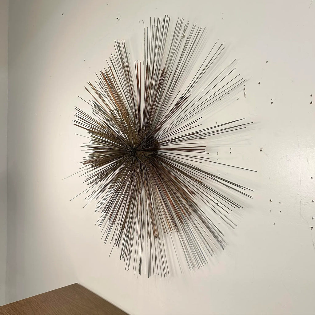 Mid Century Modern Curtis Jere Metal Starburst Wall Sculpture