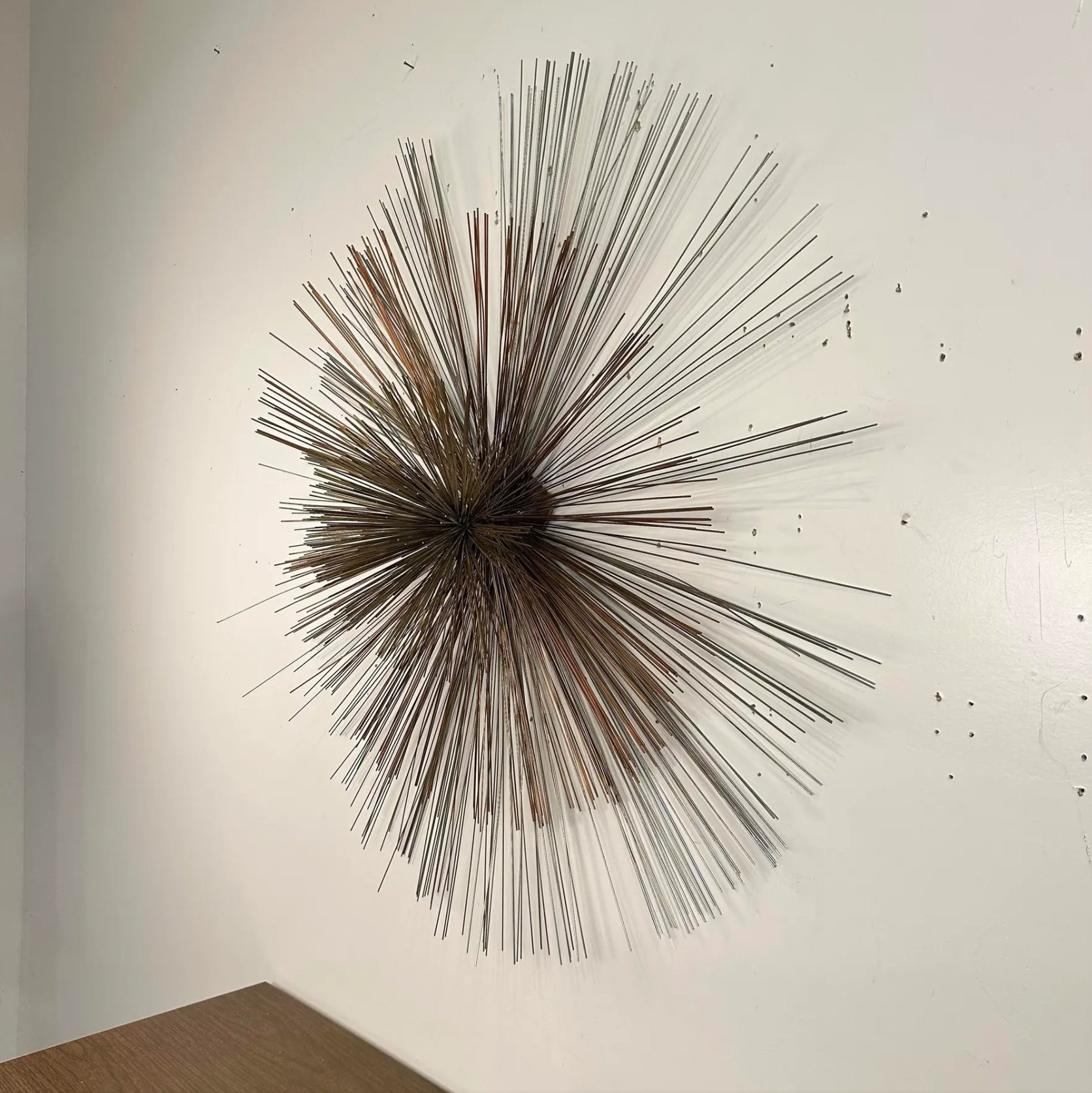 Mid Century Modern Curtis Jere Metal Starburst Wall Sculpture