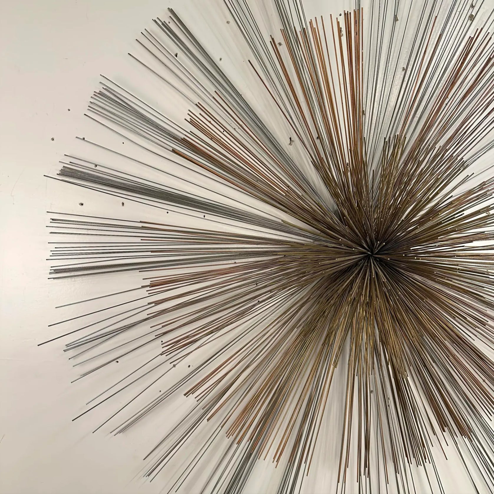 Mid Century Modern Curtis Jere Metal Starburst Wall Sculpture