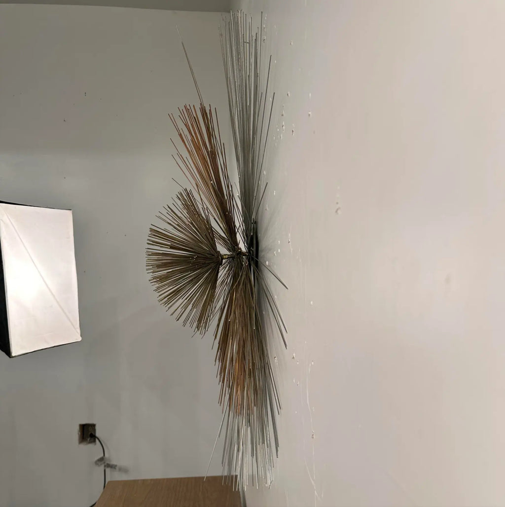 Mid Century Modern Curtis Jere Metal Starburst Wall Sculpture