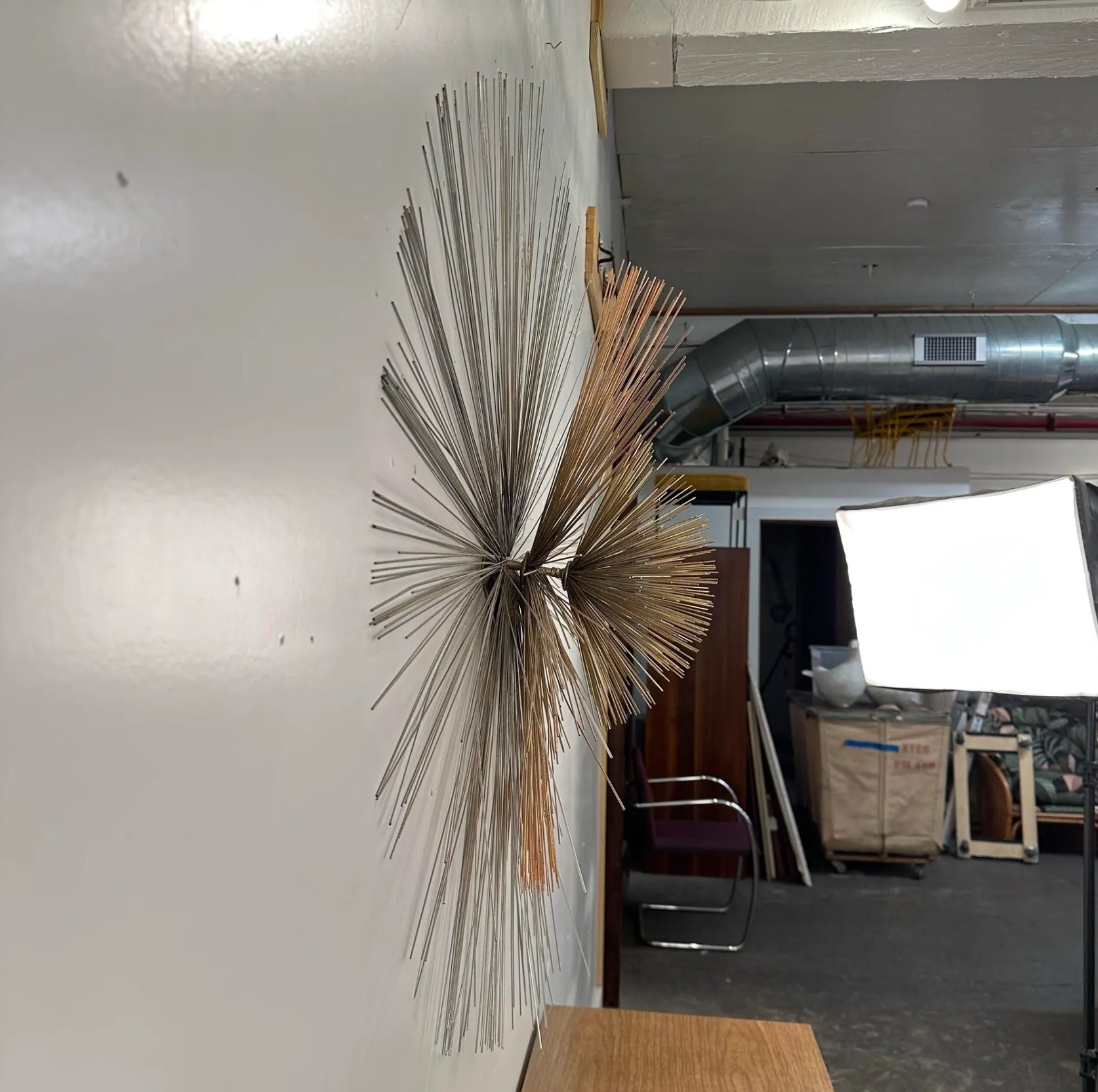 Mid Century Modern Curtis Jere Metal Starburst Wall Sculpture