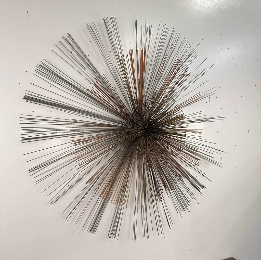 Mid Century Modern Curtis Jere Metal Starburst Wall Sculpture