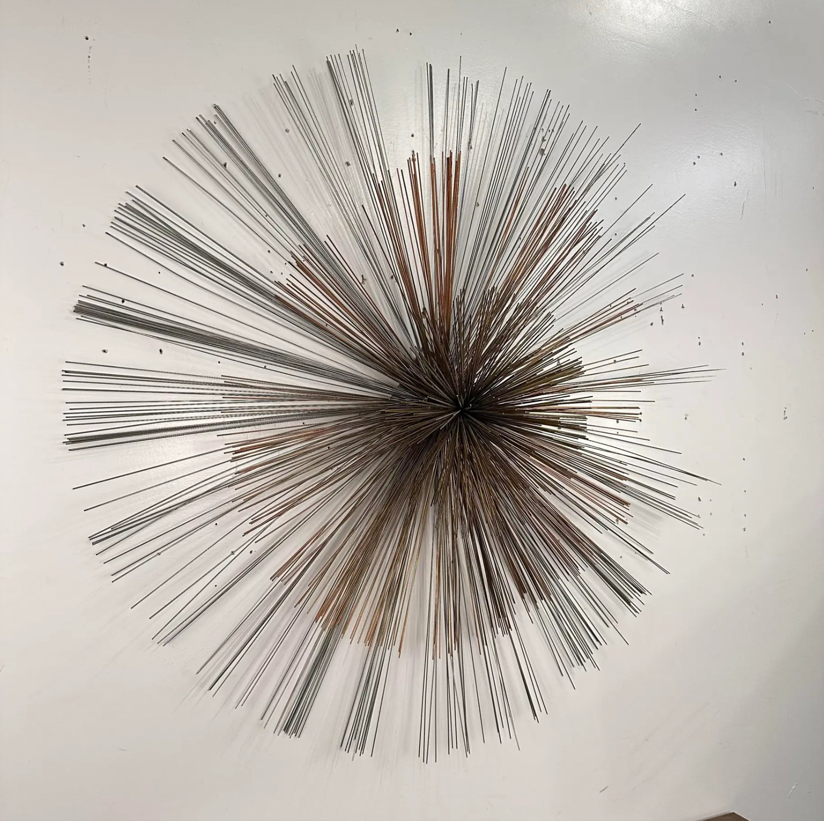 Mid Century Modern Curtis Jere Metal Starburst Wall Sculpture