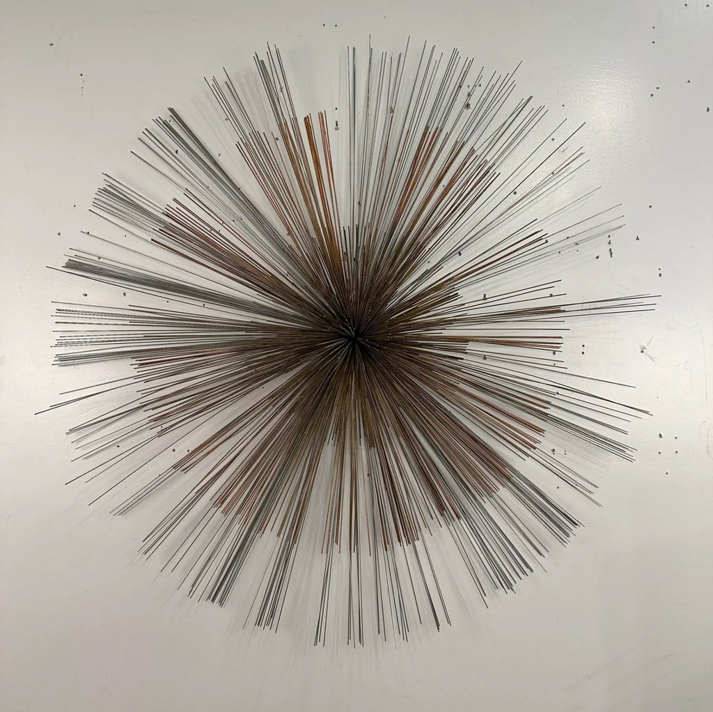 Mid Century Modern Curtis Jere Metal Starburst Wall Sculpture