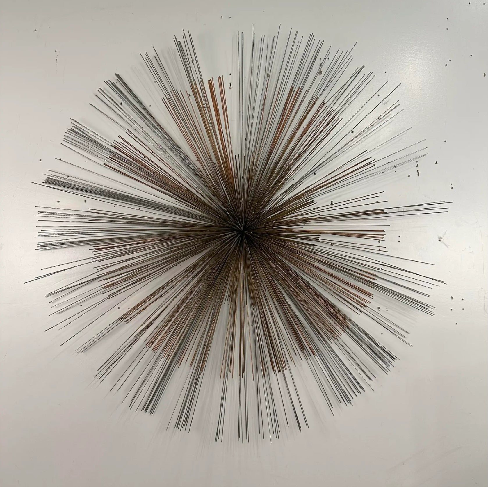 Mid Century Modern Curtis Jere Metal Starburst Wall Sculpture
