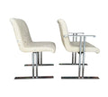 Set of 6 Directional Chrome Dining Chairs