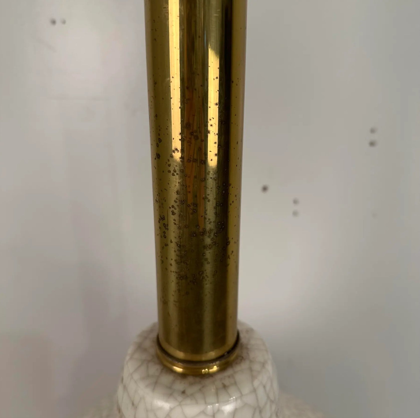 Large Scale Ceramic Chinoiserie Knight Table Lamp. James Mont Style
