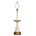 Sculptural Balustrade Form Table Lamp in Carrera Marble