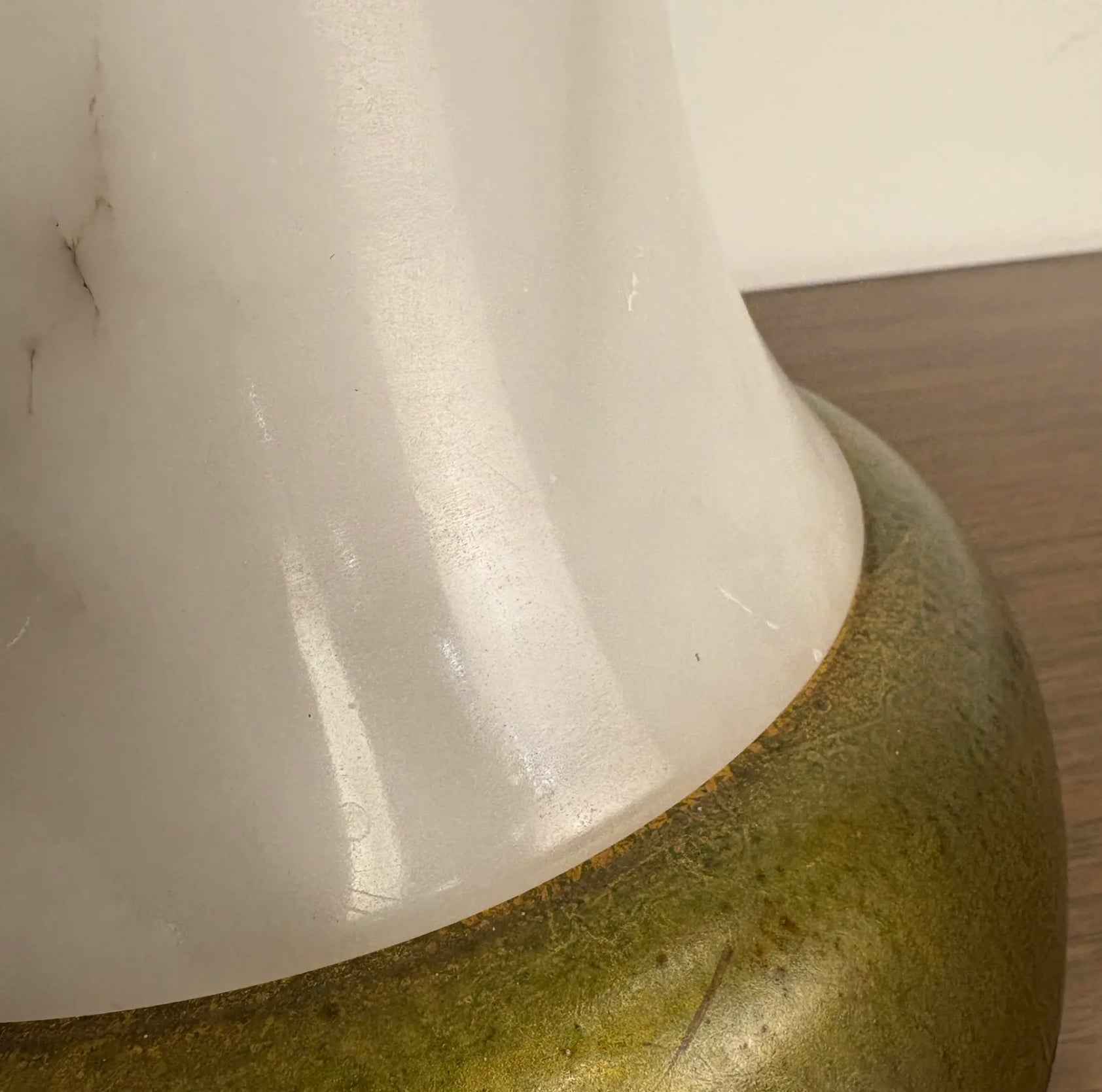 Sculptural Balustrade Form Table Lamp in Carrera Marble