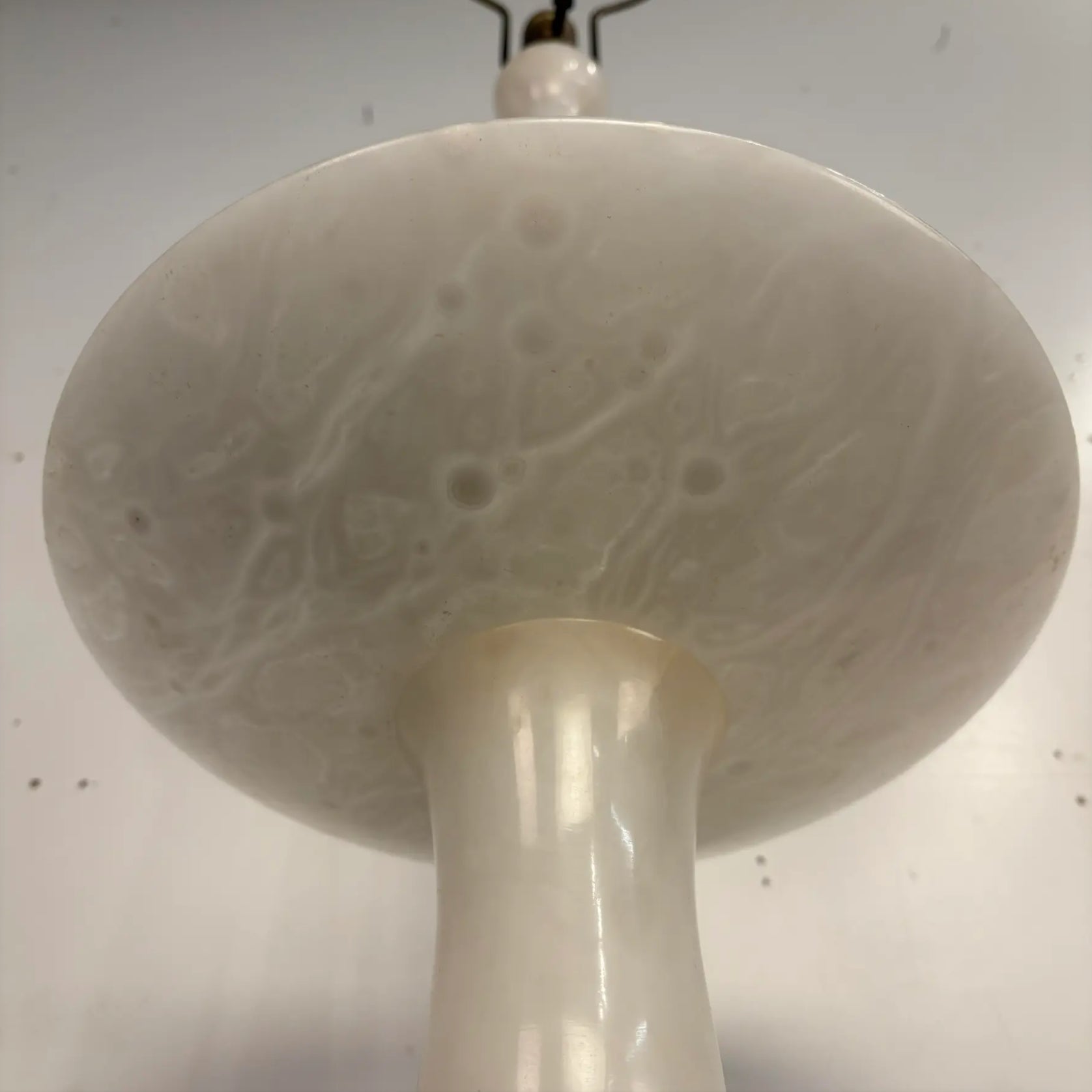 Sculptural Balustrade Form Table Lamp in Carrera Marble