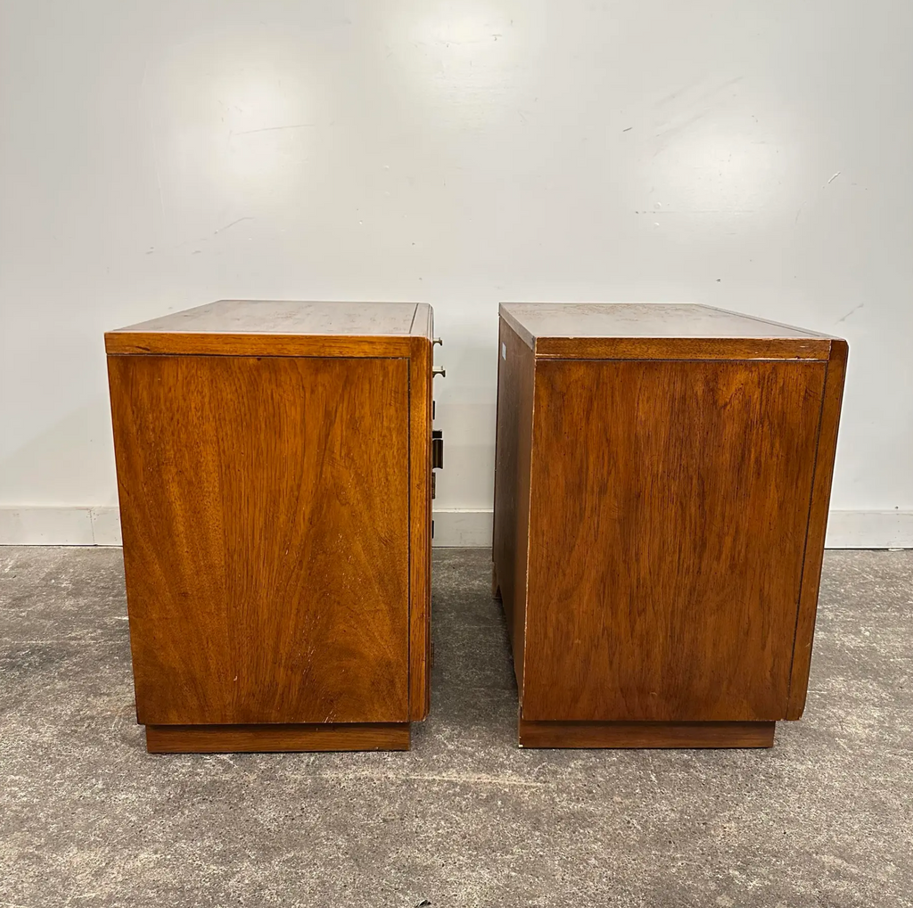 Pair of Drexel Heritage Consensus Pecan Nightstands Need Refinished