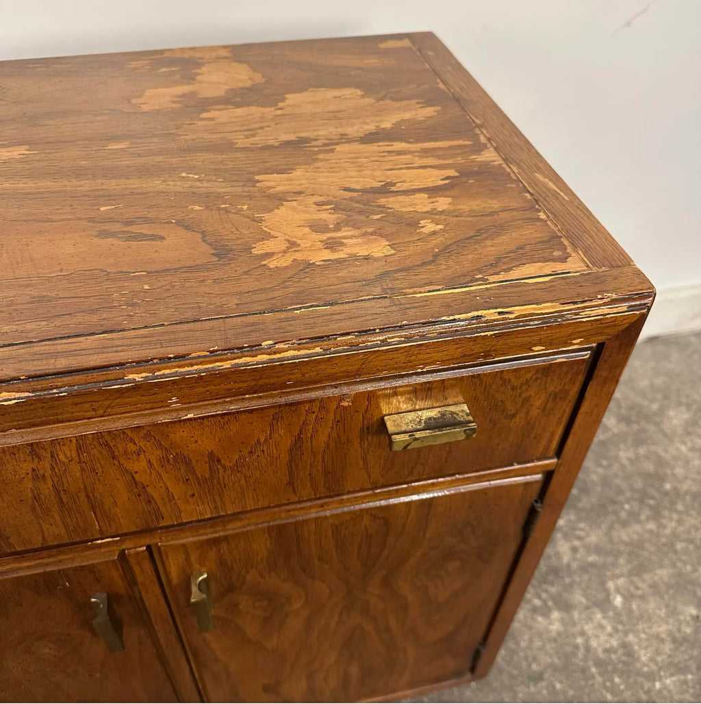 Pair of Drexel Heritage Consensus Pecan Nightstands Need Refinished