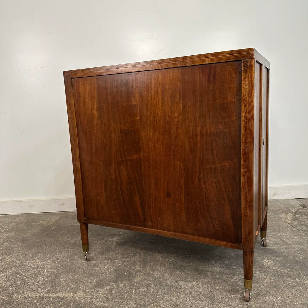Mosaic Tile Folding Bar Cart by Henry Glass for Saginaw Furniture