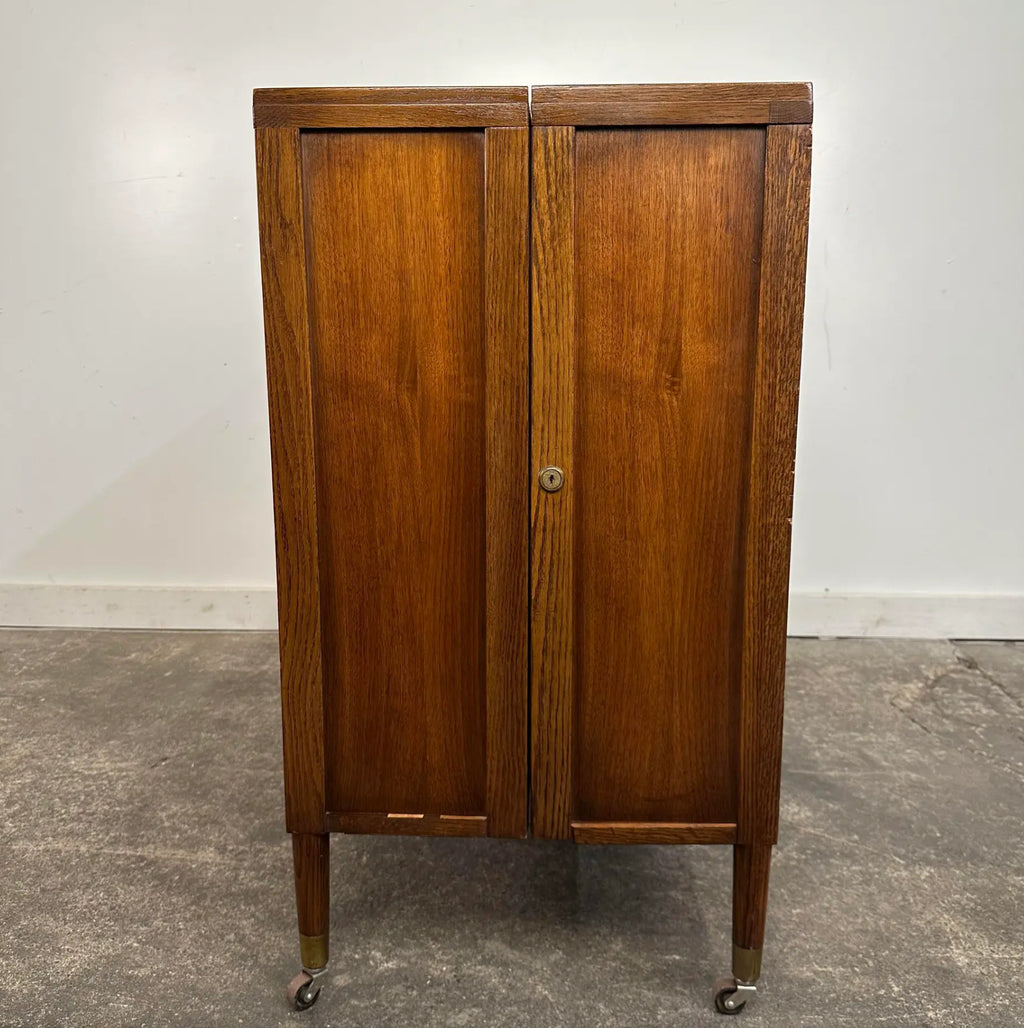 Mosaic Tile Folding Bar Cart by Henry Glass for Saginaw Furniture