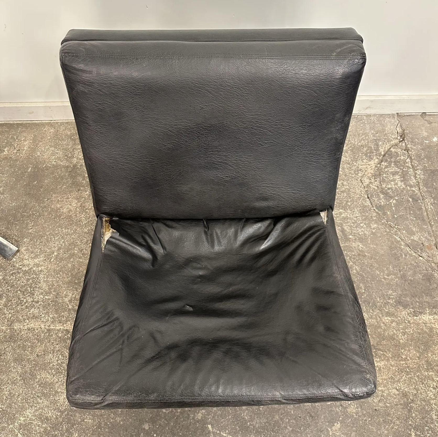 Pair of Chrome and Vinyl Cantilever Lounge Chairs