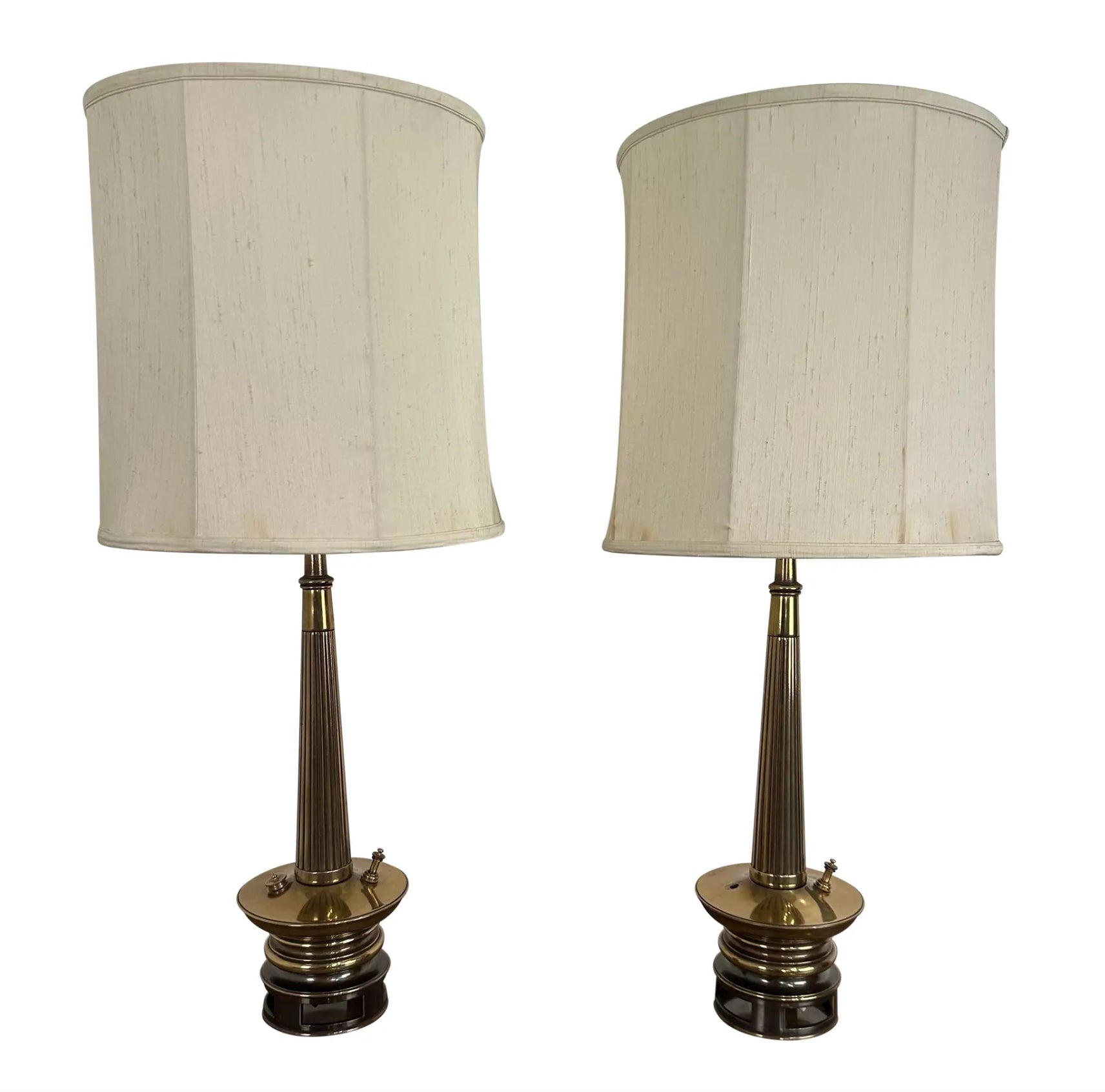 Mid Century Modern Pair of Brass Stiffel Table Lamps