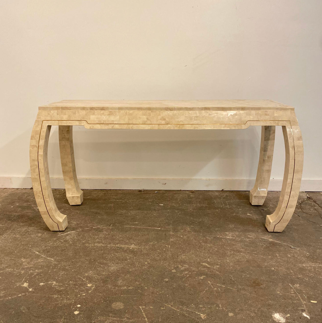 1980s Postmodern Tessellated Marble Console Table