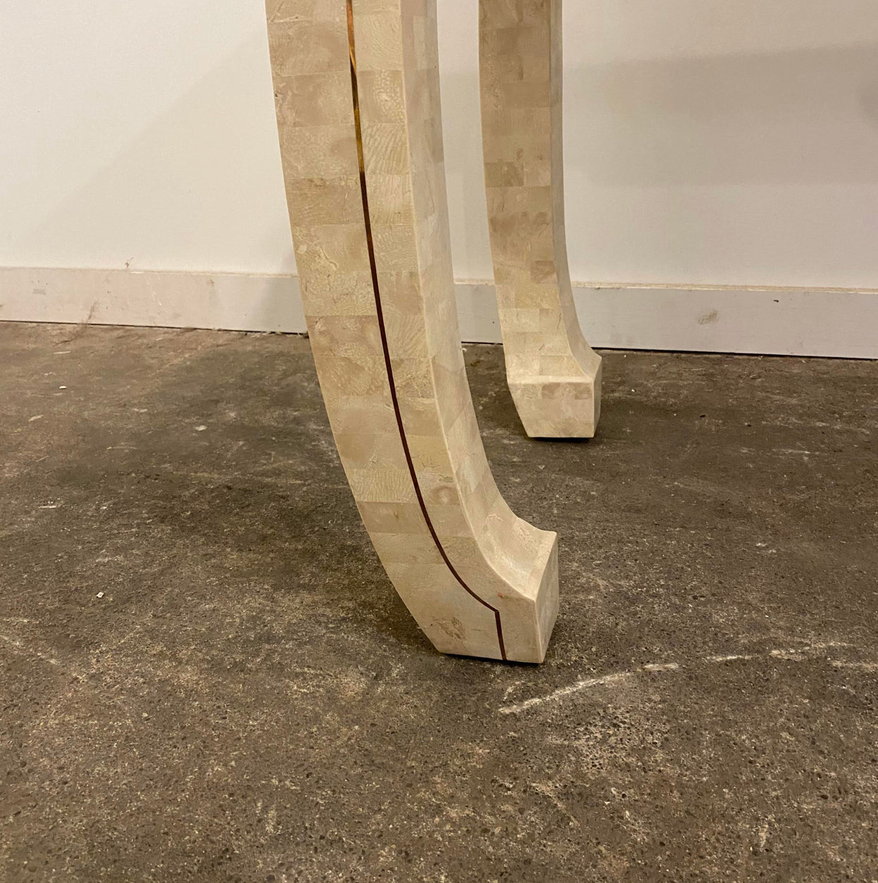 1980s Postmodern Tessellated Marble Console Table