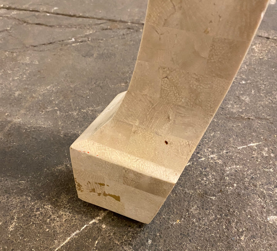 1980s Postmodern Tessellated Marble Console Table