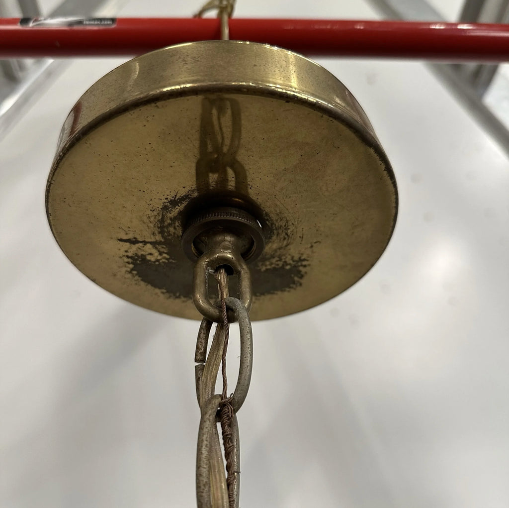 Mid Century Modern Tommi Parzinger Style Brass Chandelier by Lightolier