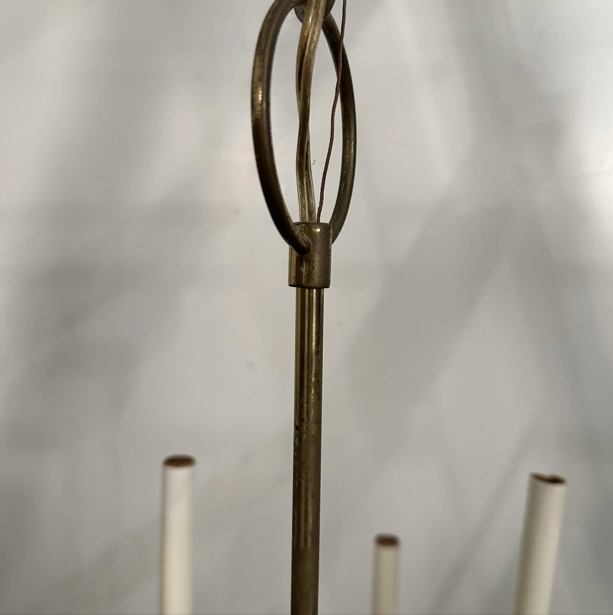 Mid Century Modern Tommi Parzinger Style Brass Chandelier by Lightolier