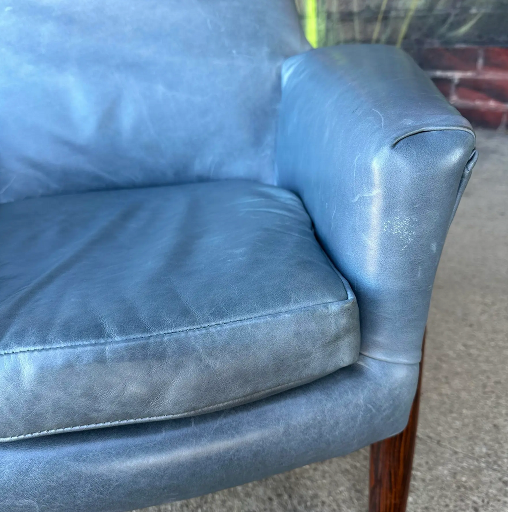 Ib-Kofod Larsen Reclining Rosewood and Leather Lounge Chair