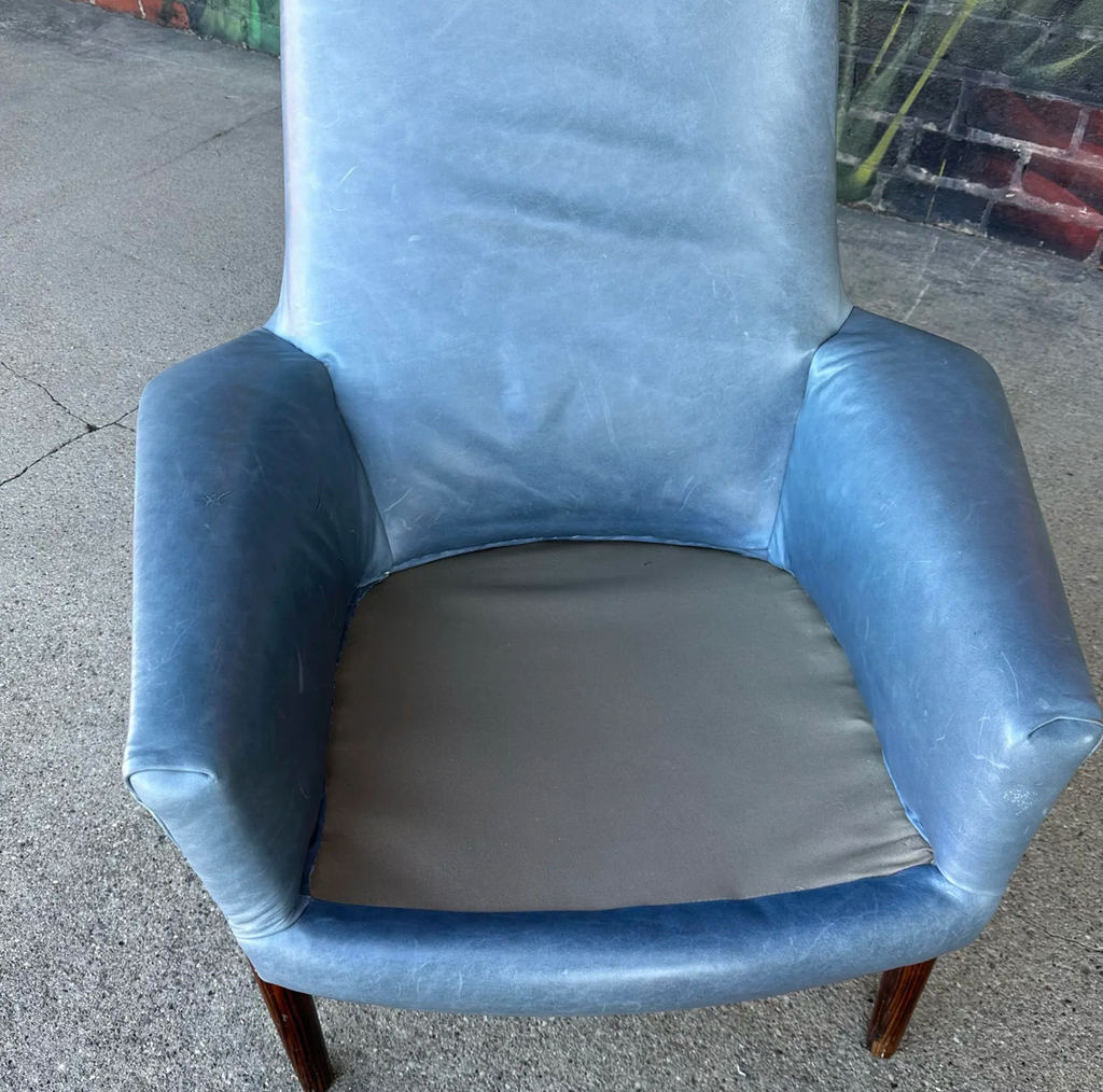 Ib-Kofod Larsen Reclining Rosewood and Leather Lounge Chair