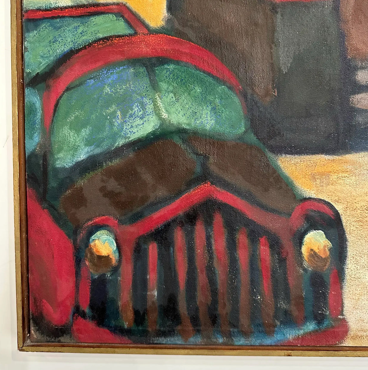 Street Scene Painting Marked Golder “Untitled”