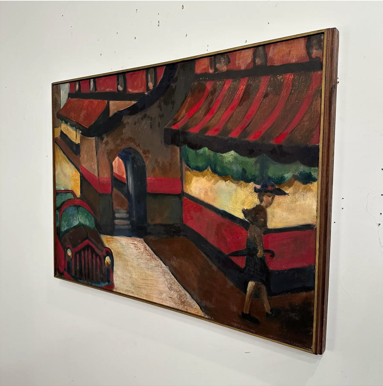 Street Scene Painting Marked Golder “Untitled”