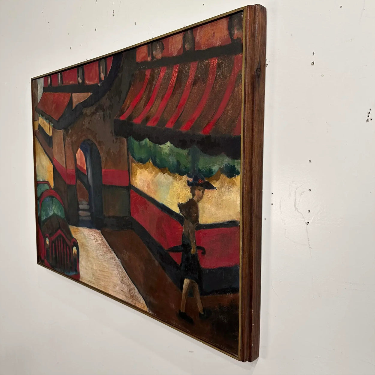 Street Scene Painting Marked Golder “Untitled”