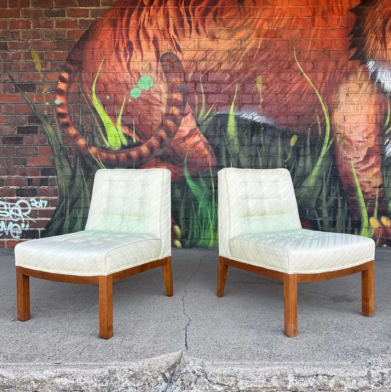 Pair of Dunbar-Style Slipper Side Chairs