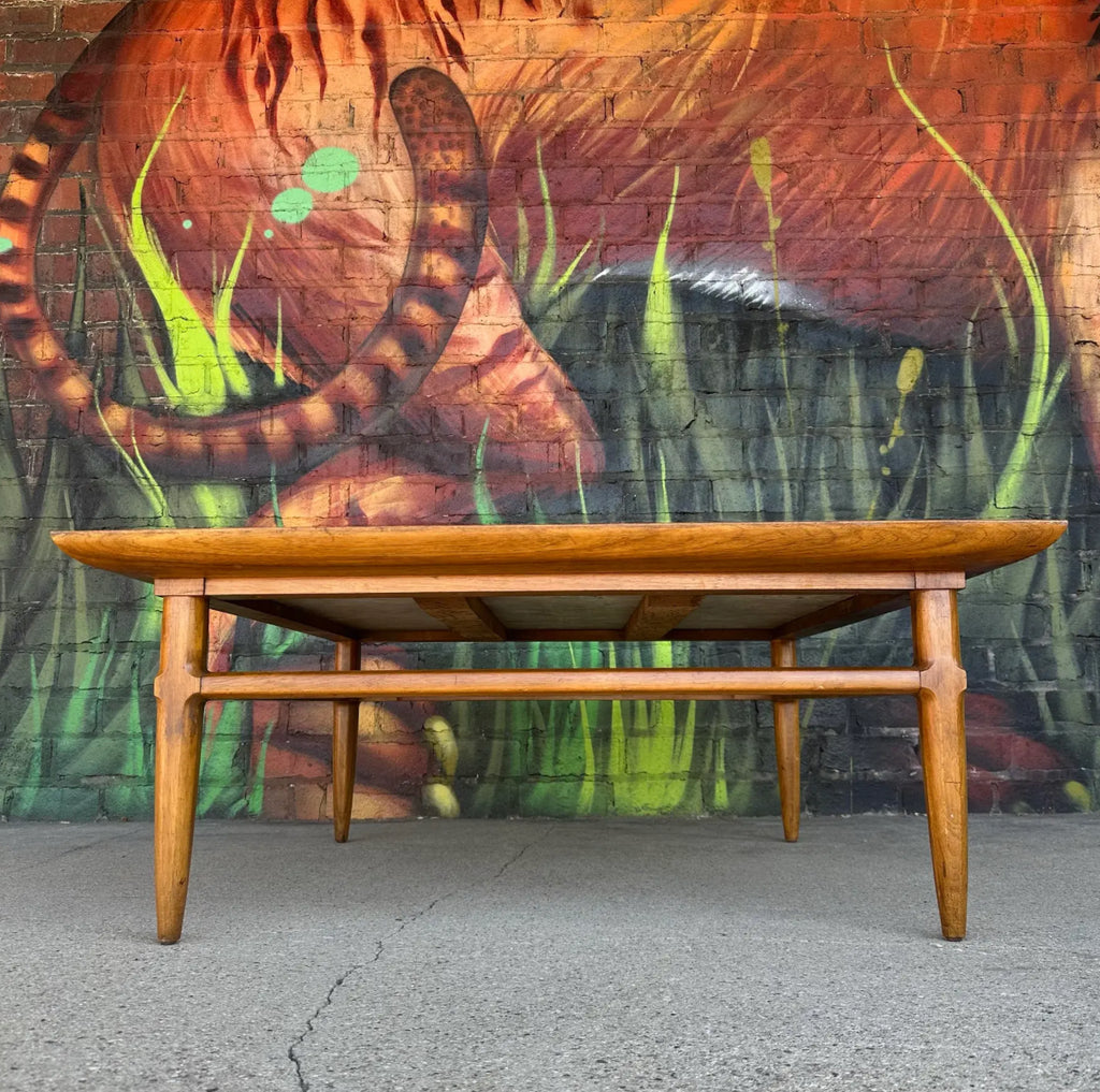 Tomlinson Marble and Pecan Coffee Table