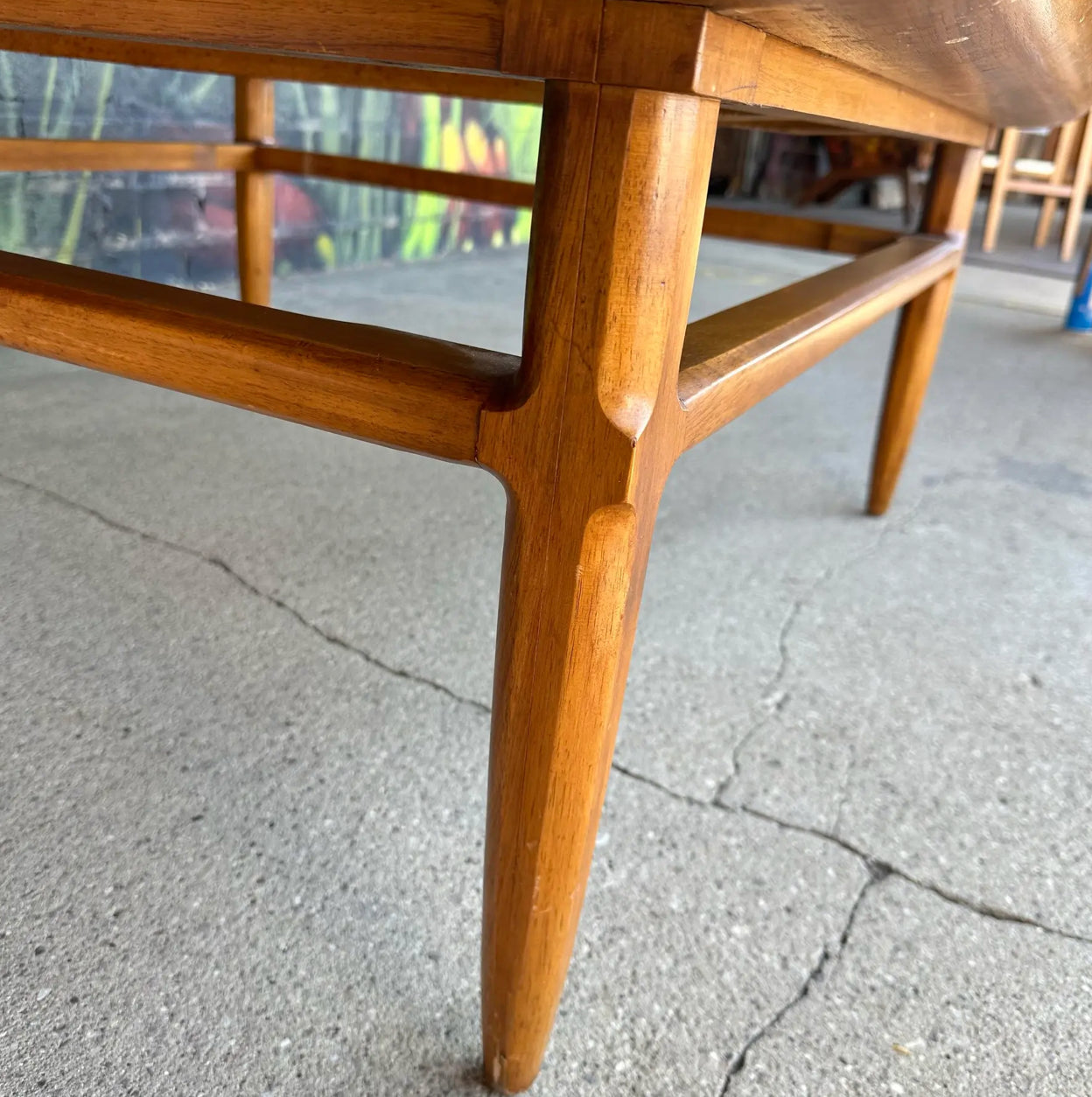 Tomlinson Marble and Pecan Coffee Table