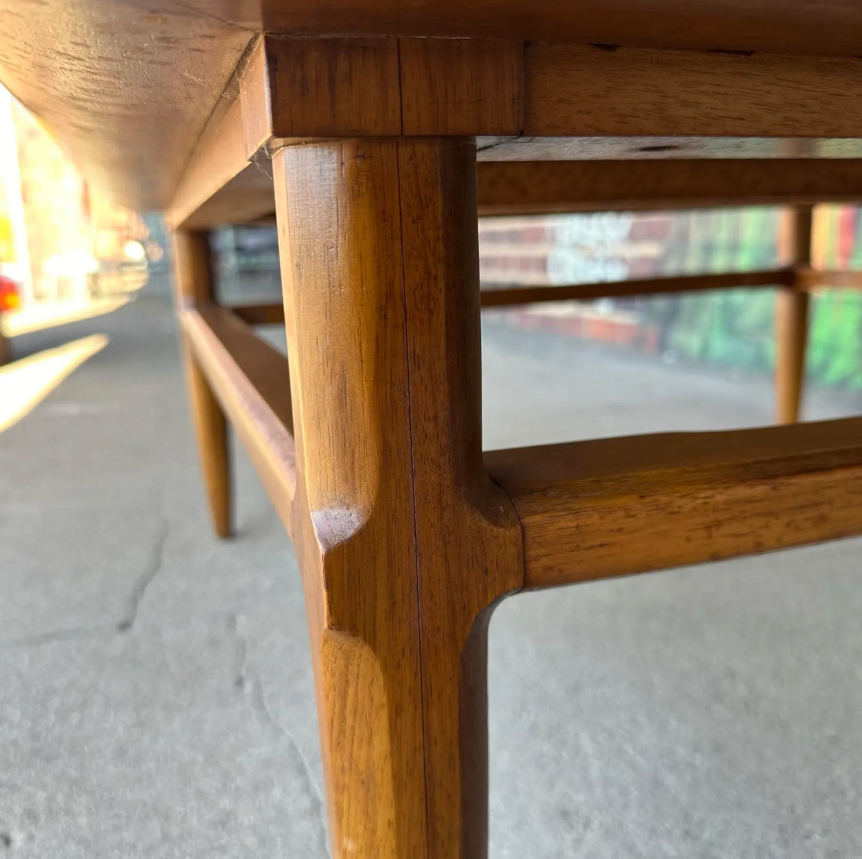 Tomlinson Marble and Pecan Coffee Table