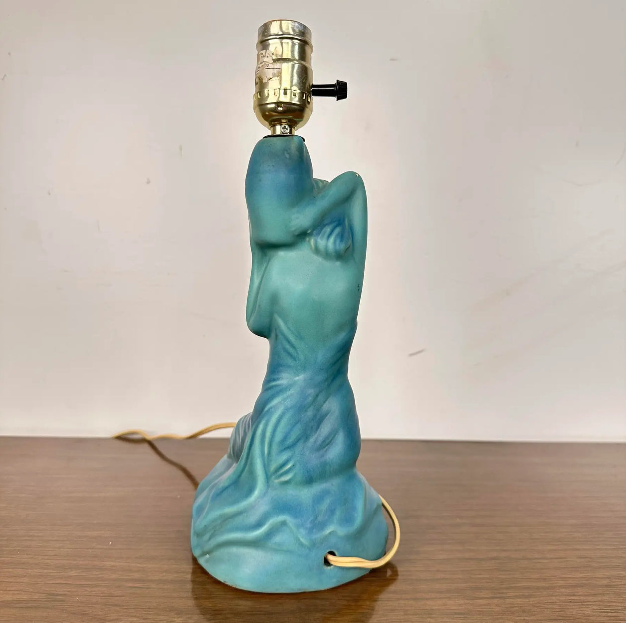 Art Deco Van Briggle Ceramic Figure Pottery Lamp