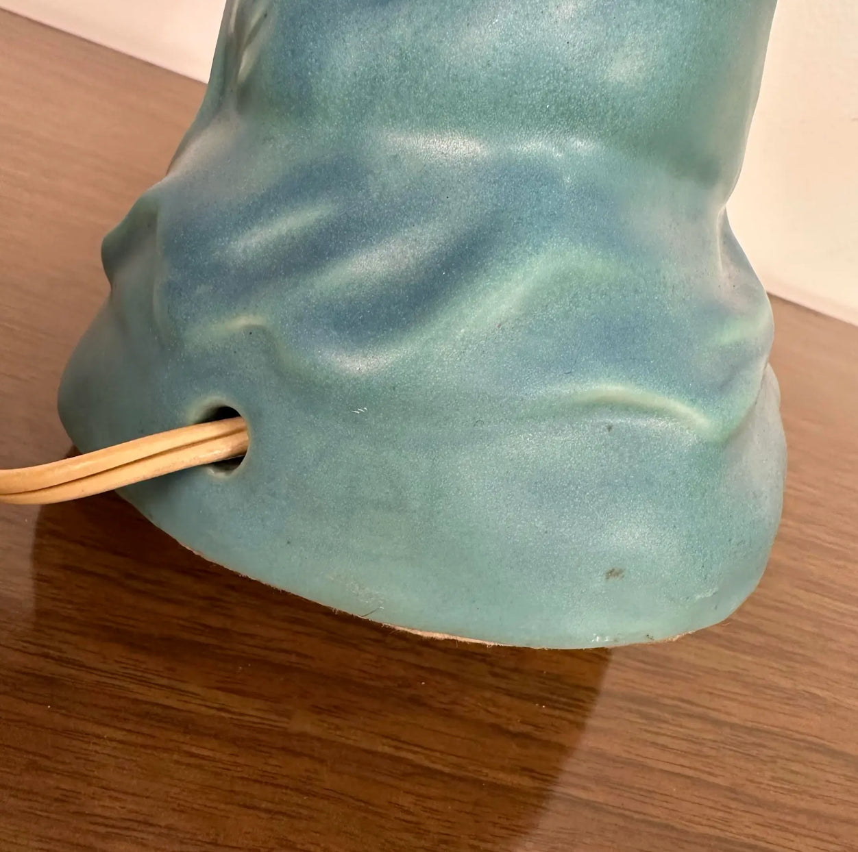 Art Deco Van Briggle Ceramic Figure Pottery Lamp