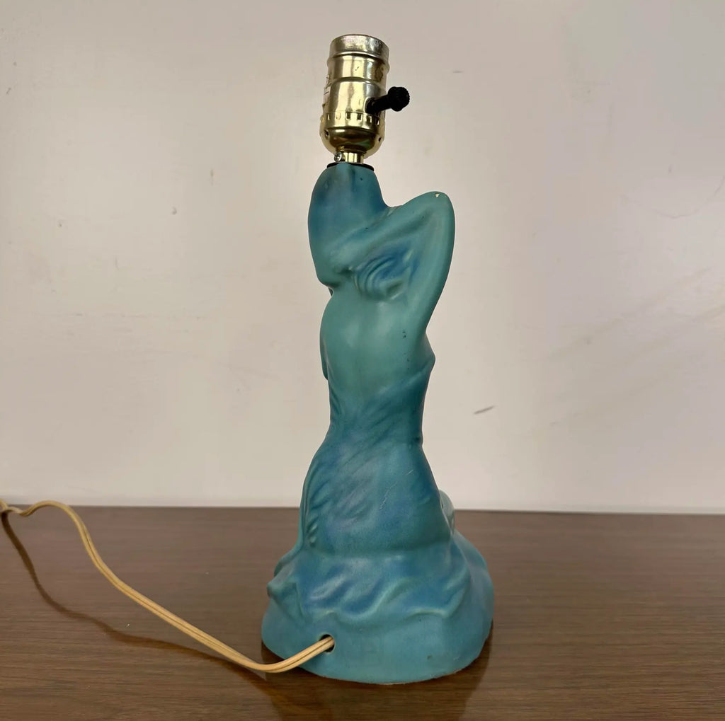 Art Deco Van Briggle Ceramic Figure Pottery Lamp