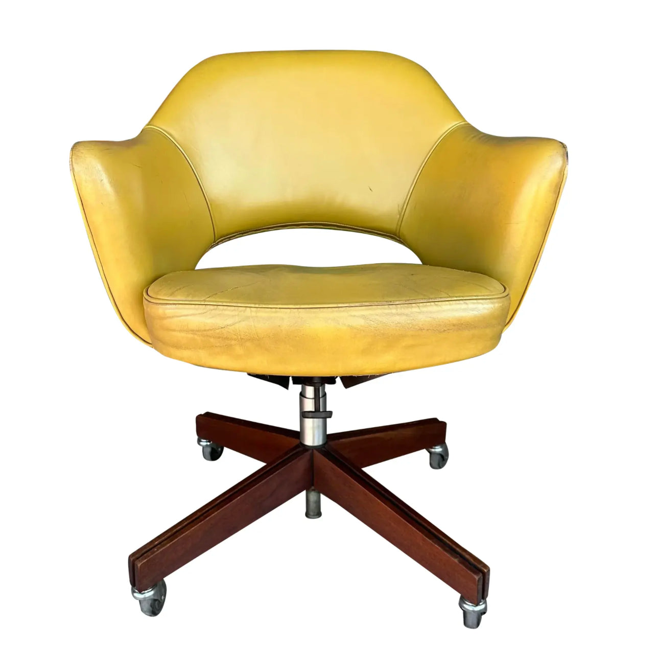 Rolling Eero Saarinen for Knoll “Executive” Office Chair With Walnut Base