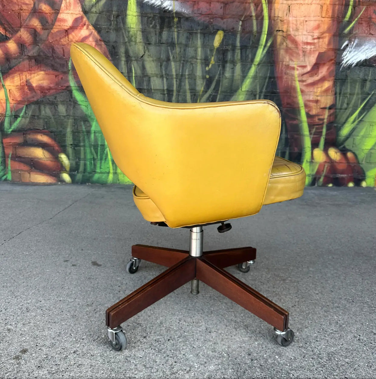 Rolling Eero Saarinen for Knoll “Executive” Office Chair With Walnut Base