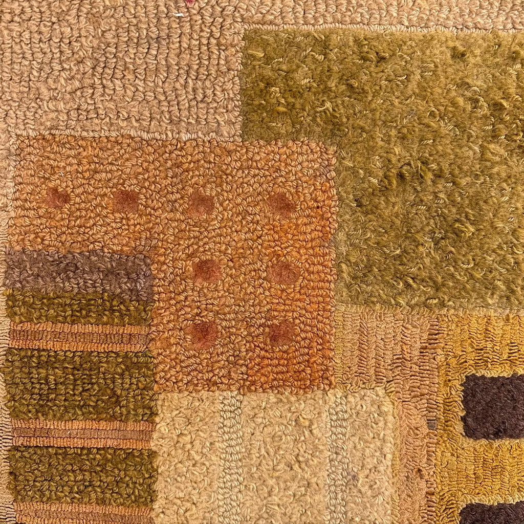 Mid Century Modern George Wells Hand Hooked Fiber Art Rug