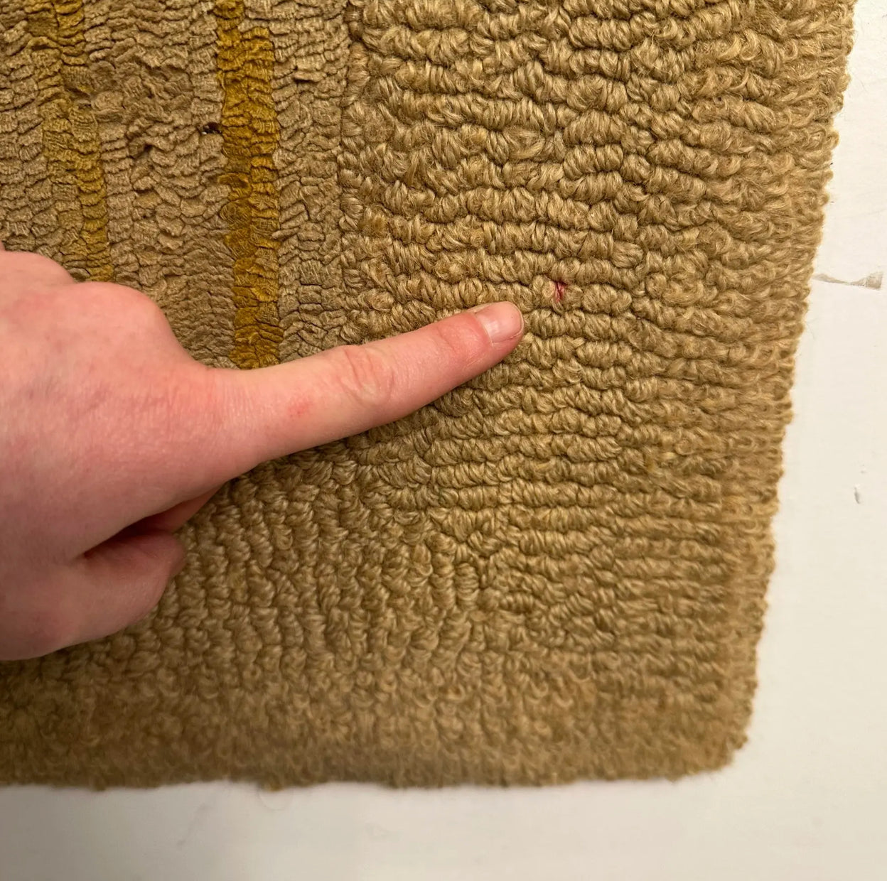 Mid Century Modern George Wells Hand Hooked Fiber Art Rug