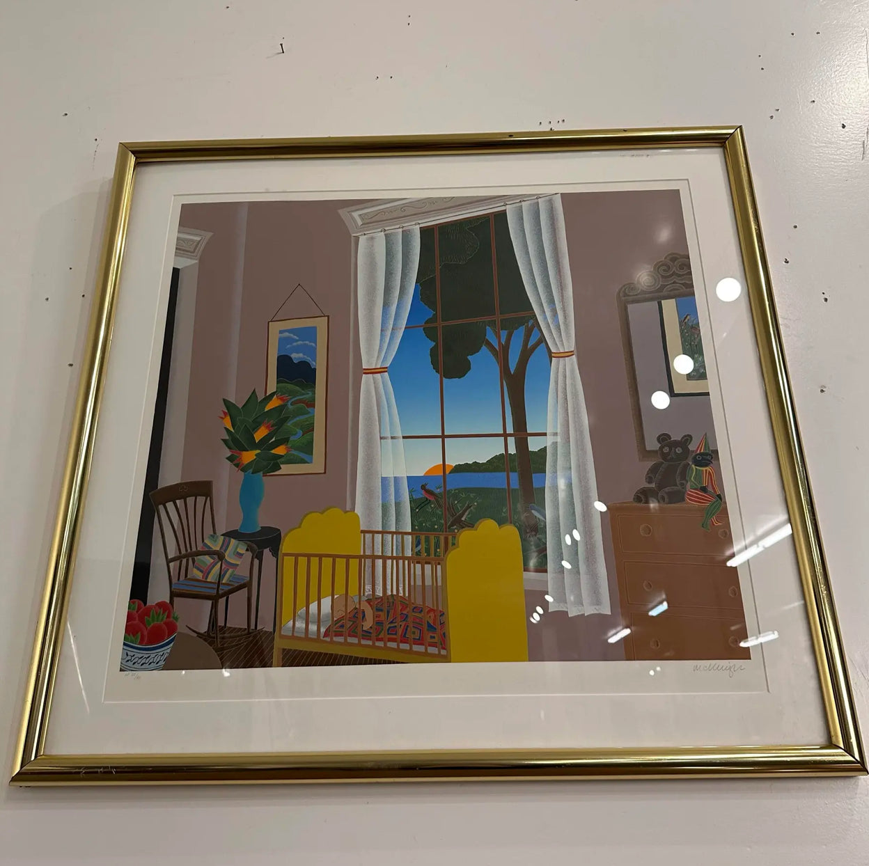Thomas McKnight Yellow Cradle Serigraph Artist Proof