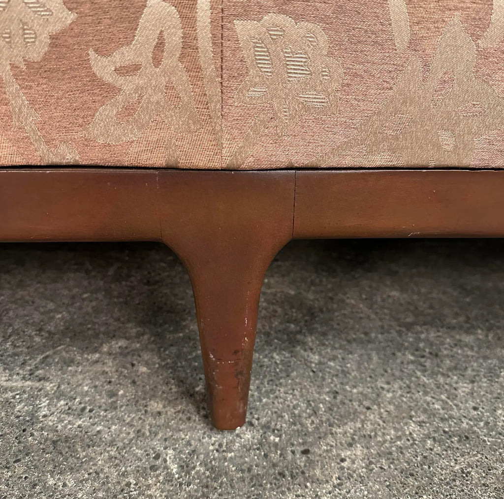 Mid Century Modern Curved Sculpted Walnut Sofa