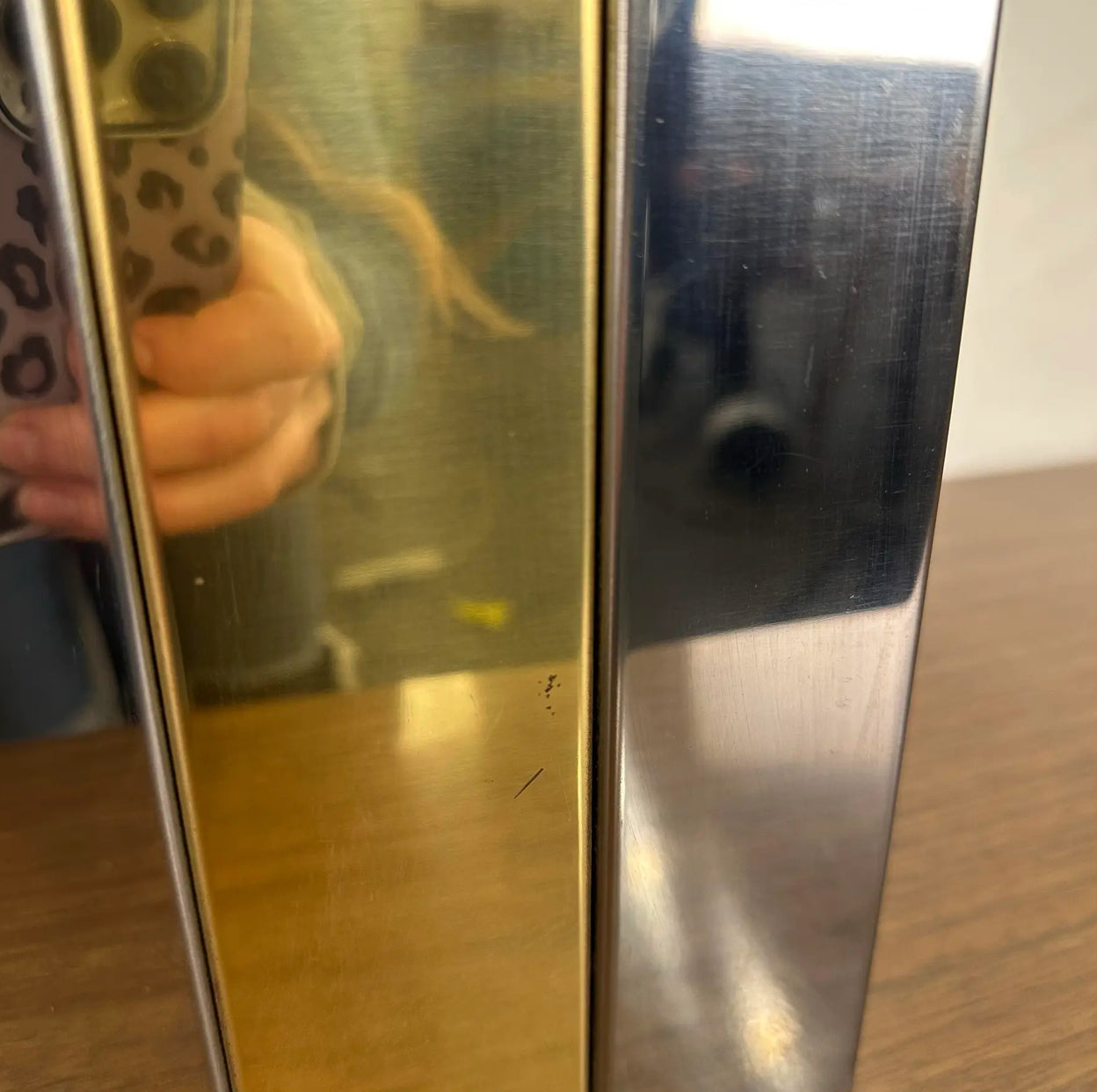 Robert Sonneman Chrome and Brass Table Lamp Style of Paul Evans