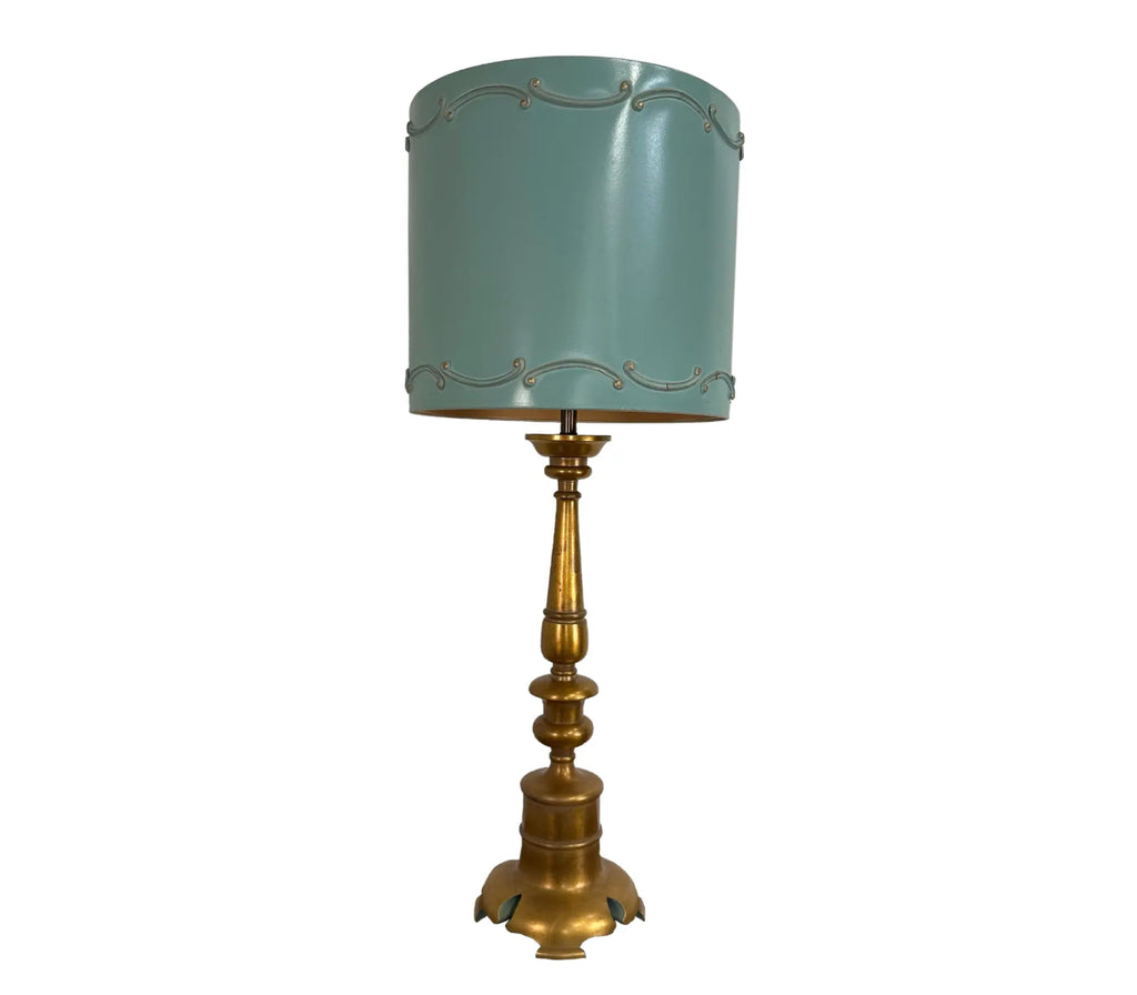 Italian Style Table Lamp Carved Giltwood Hollywood Regency