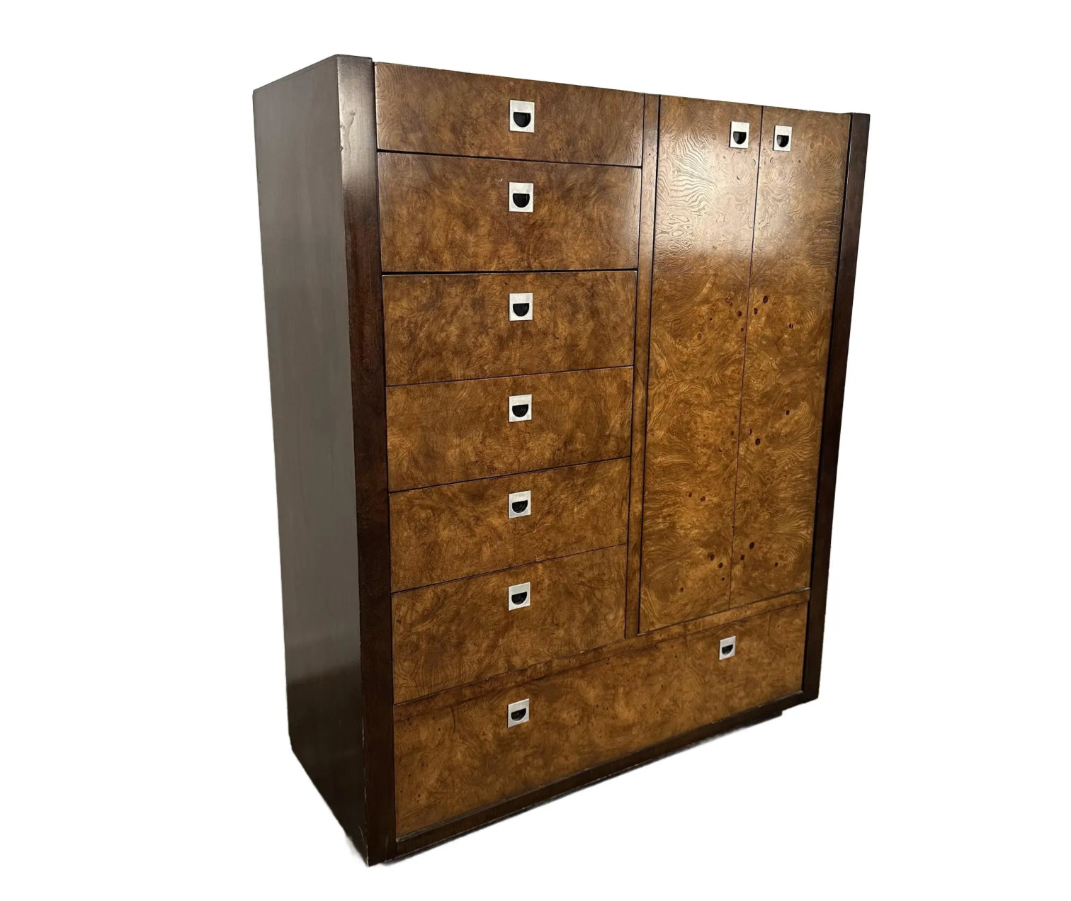 Century Furniture Burlwood Armoire Highboy Dresser Chest